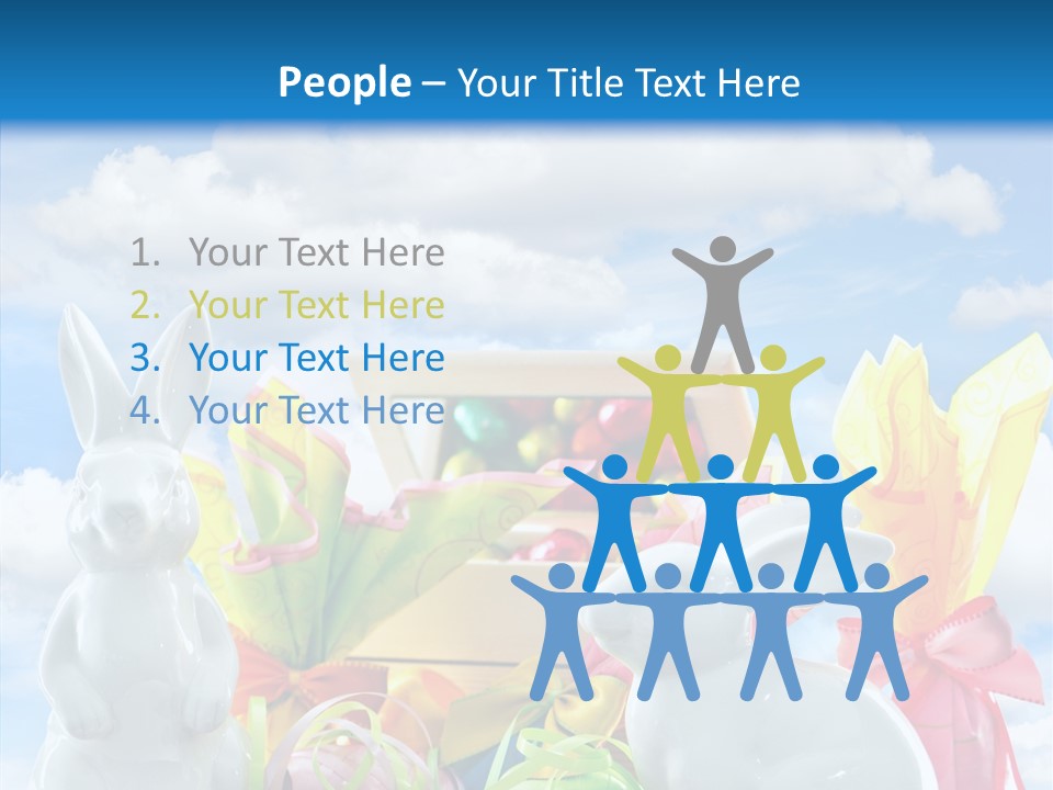 Eggs Clouds Decoration PowerPoint Template