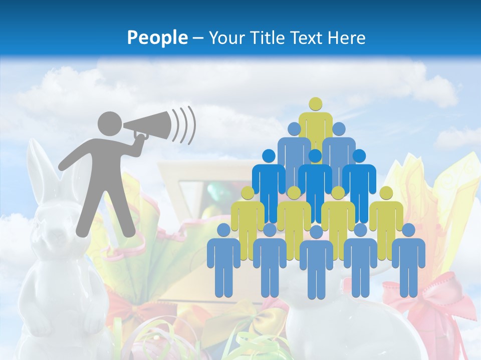 Eggs Clouds Decoration PowerPoint Template