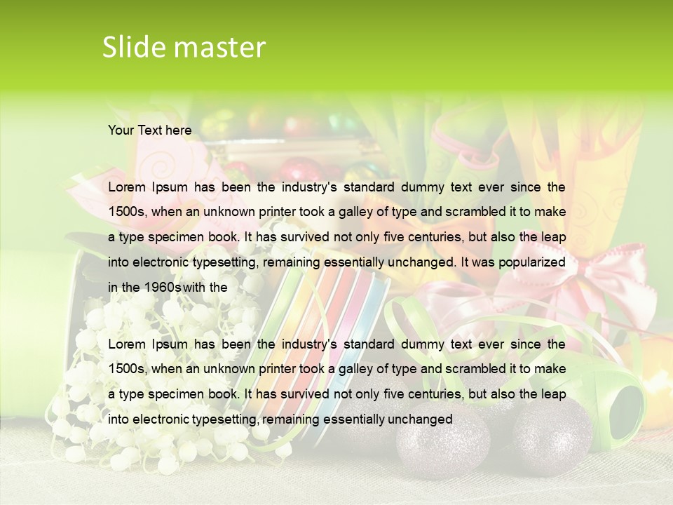 Ribbon Praline Celebration PowerPoint Template