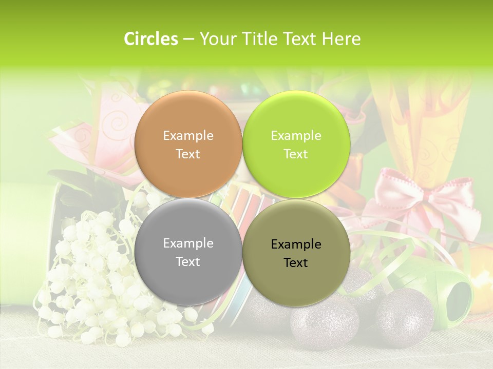 Ribbon Praline Celebration PowerPoint Template