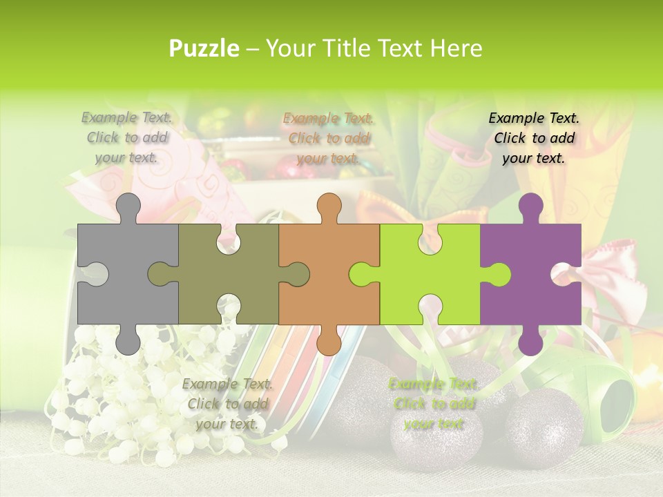 Ribbon Praline Celebration PowerPoint Template