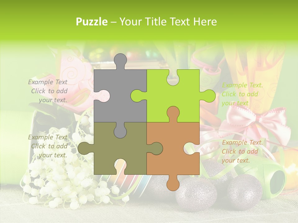 Ribbon Praline Celebration PowerPoint Template