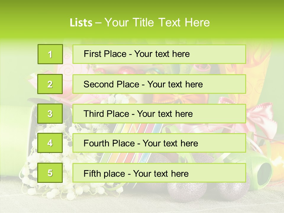 Ribbon Praline Celebration PowerPoint Template