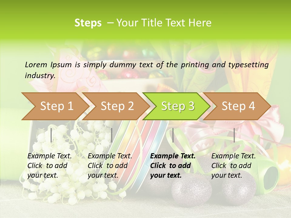 Ribbon Praline Celebration PowerPoint Template