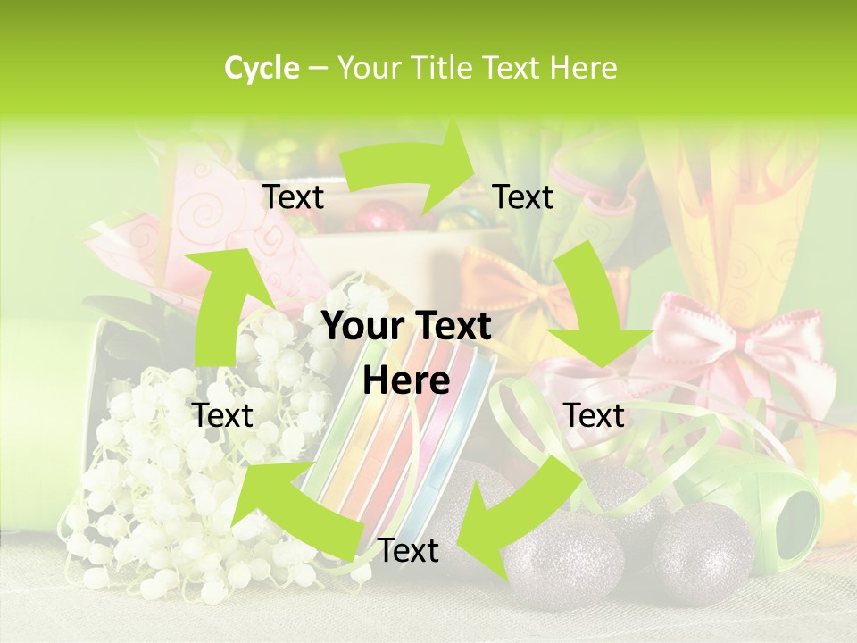 Ribbon Praline Celebration PowerPoint Template