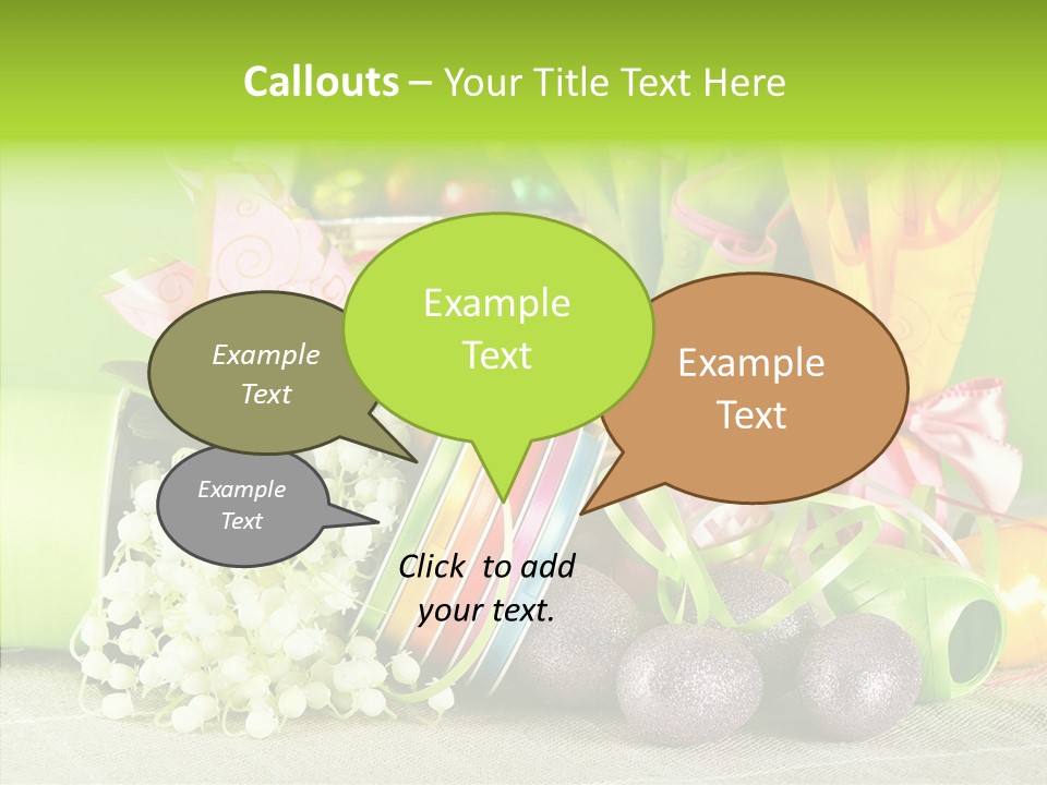 Ribbon Praline Celebration PowerPoint Template