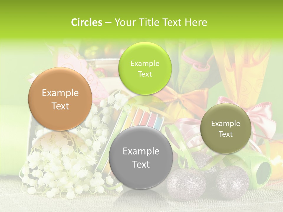 Ribbon Praline Celebration PowerPoint Template