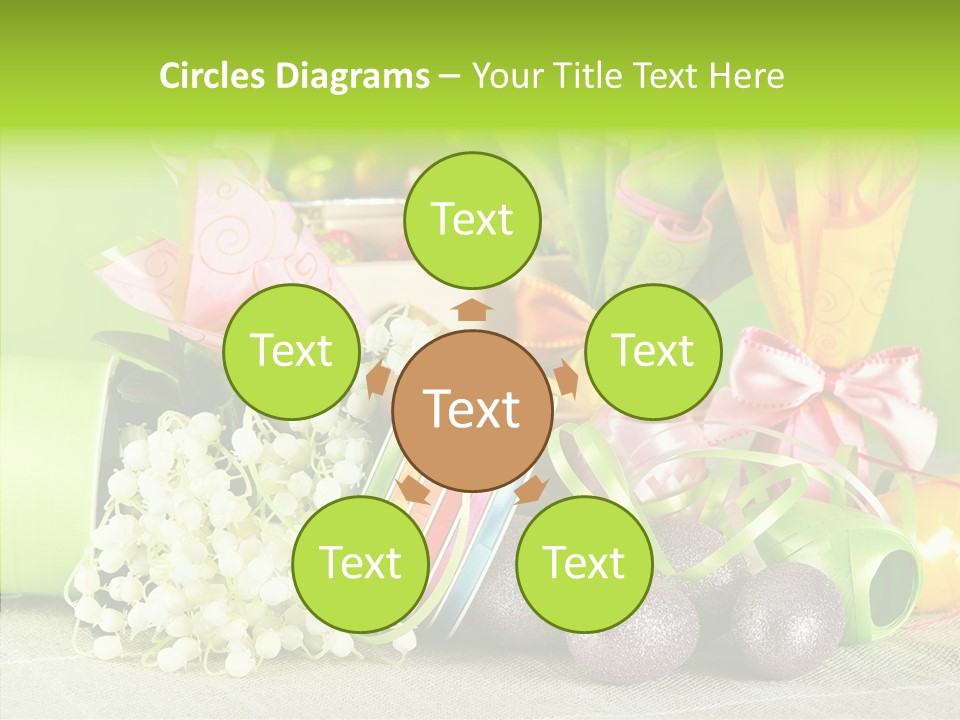 Ribbon Praline Celebration PowerPoint Template