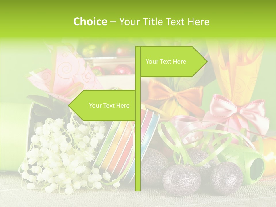 Ribbon Praline Celebration PowerPoint Template