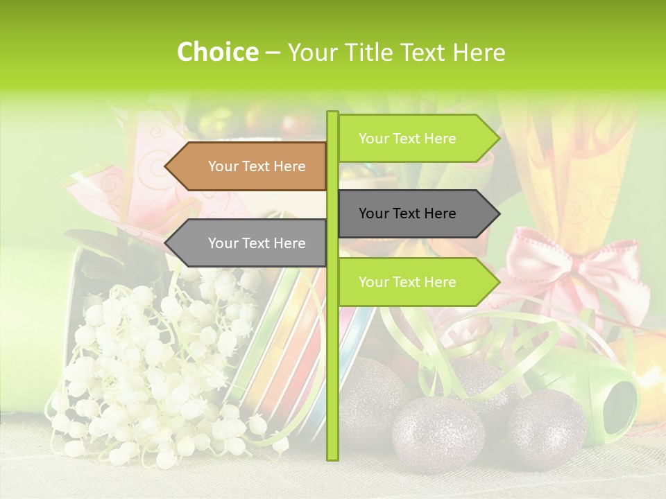 Ribbon Praline Celebration PowerPoint Template