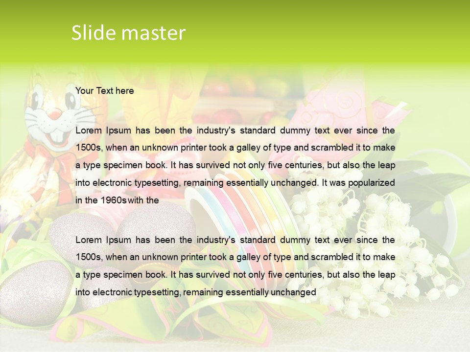 Ribbon Holiday Handmade PowerPoint Template