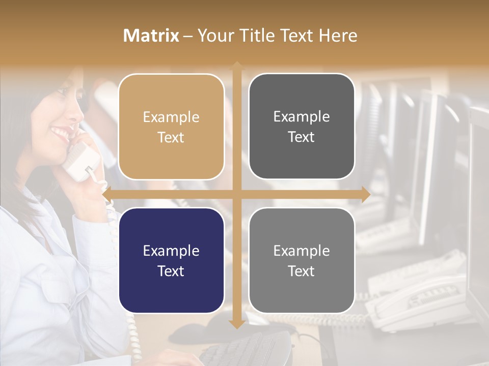 Web Girl Operator PowerPoint Template