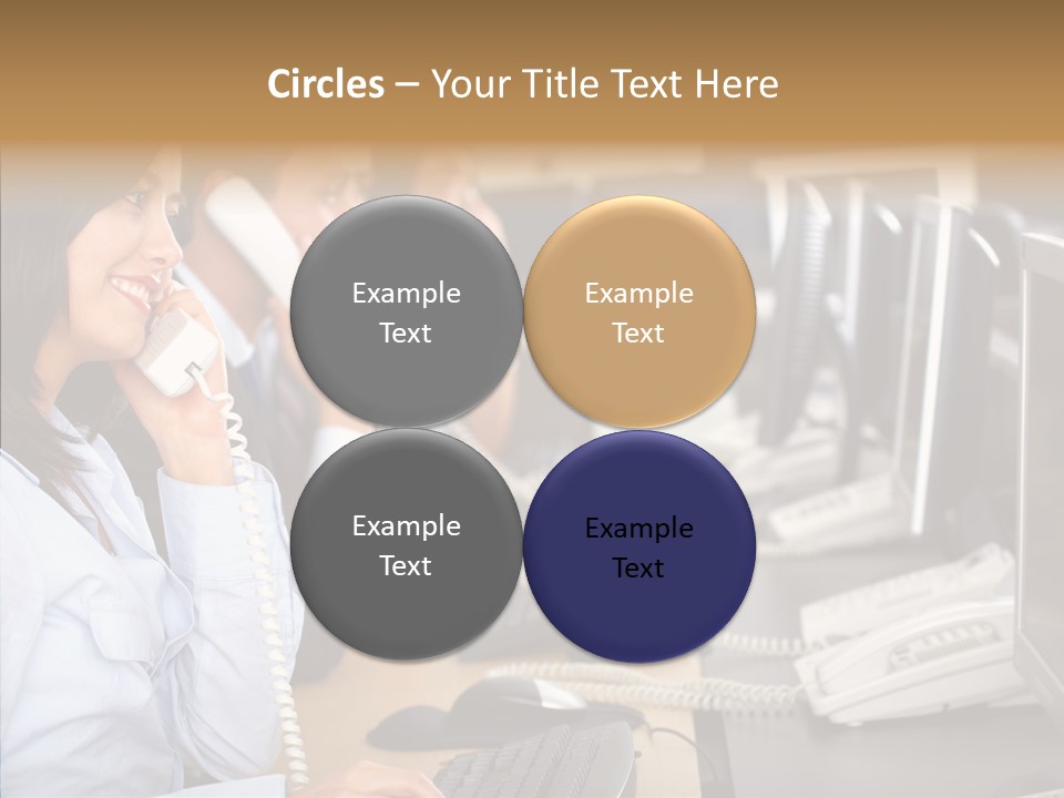 Web Girl Operator PowerPoint Template