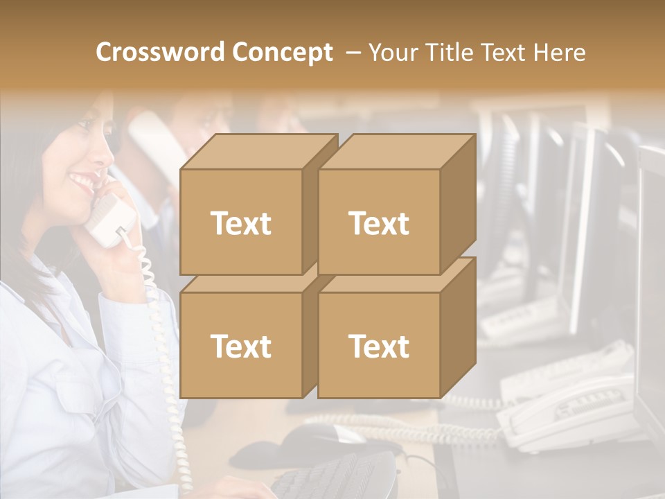 Web Girl Operator PowerPoint Template
