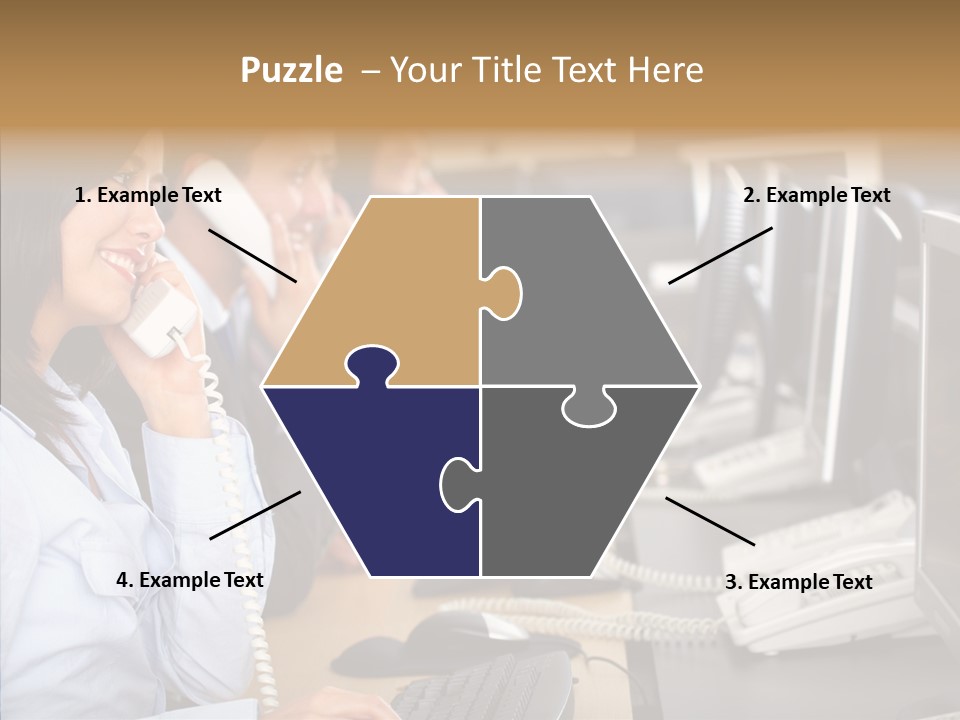 Web Girl Operator PowerPoint Template