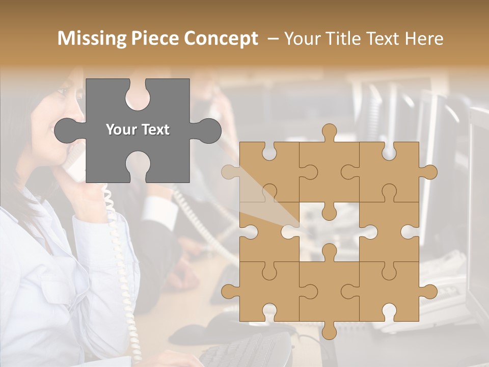 Web Girl Operator PowerPoint Template