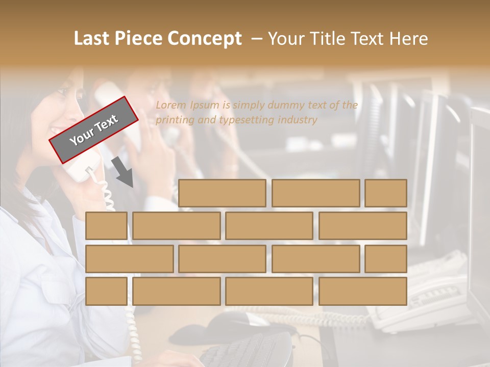 Web Girl Operator PowerPoint Template