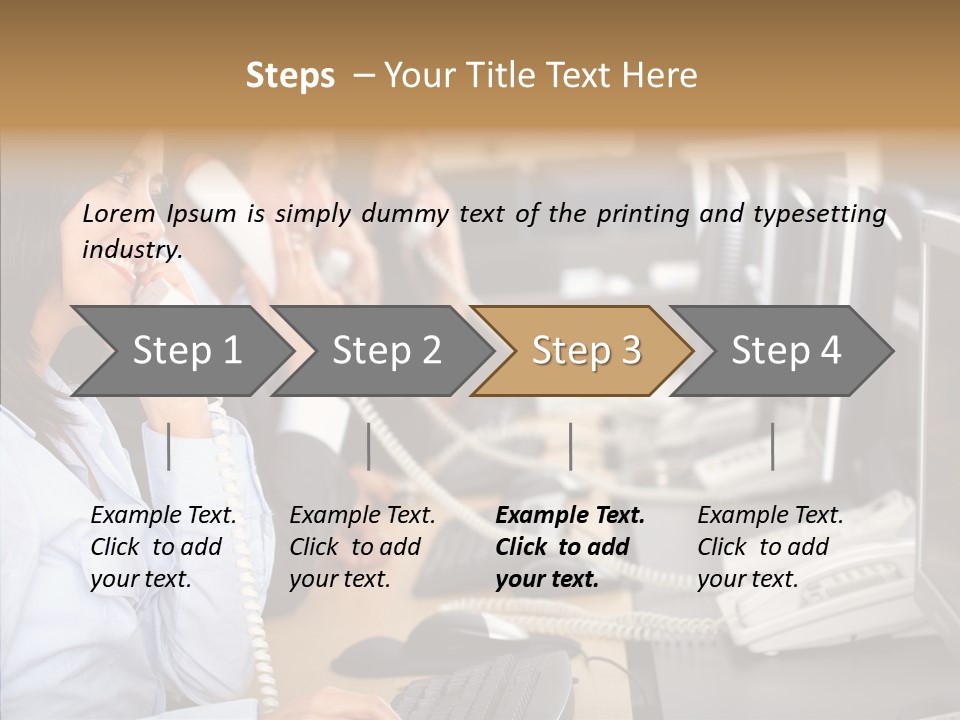 Web Girl Operator PowerPoint Template