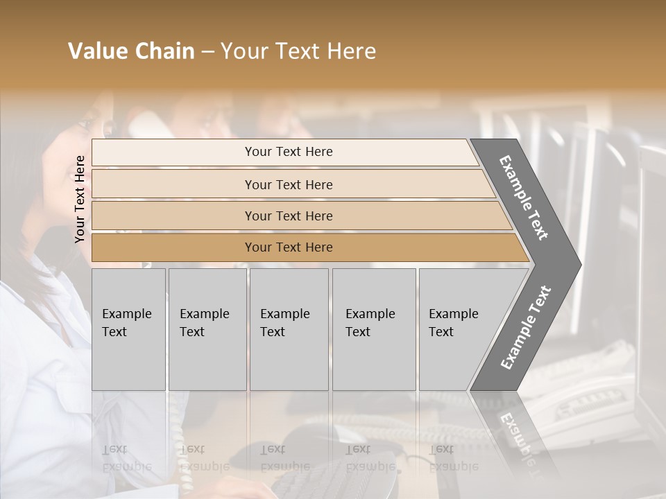 Web Girl Operator PowerPoint Template