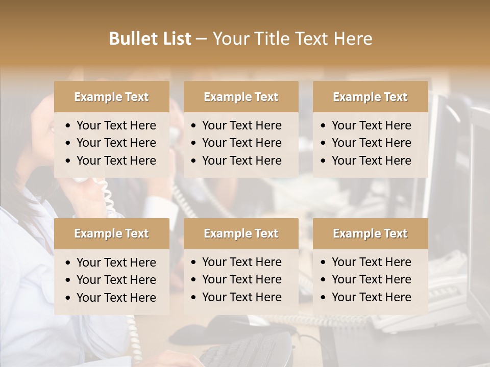 Web Girl Operator PowerPoint Template