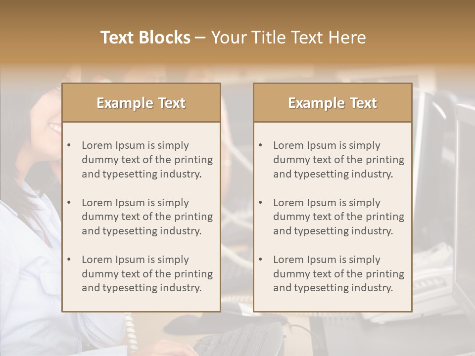 Web Girl Operator PowerPoint Template