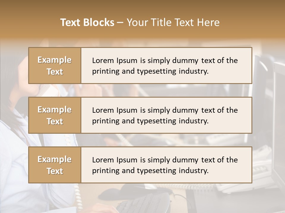 Web Girl Operator PowerPoint Template