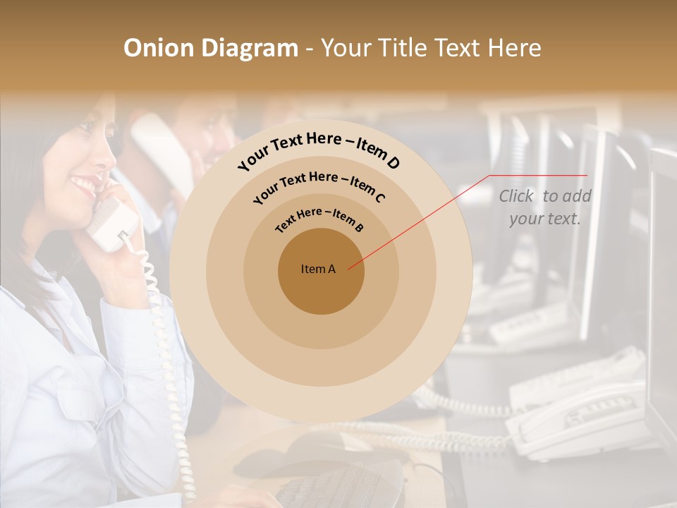 Web Girl Operator PowerPoint Template