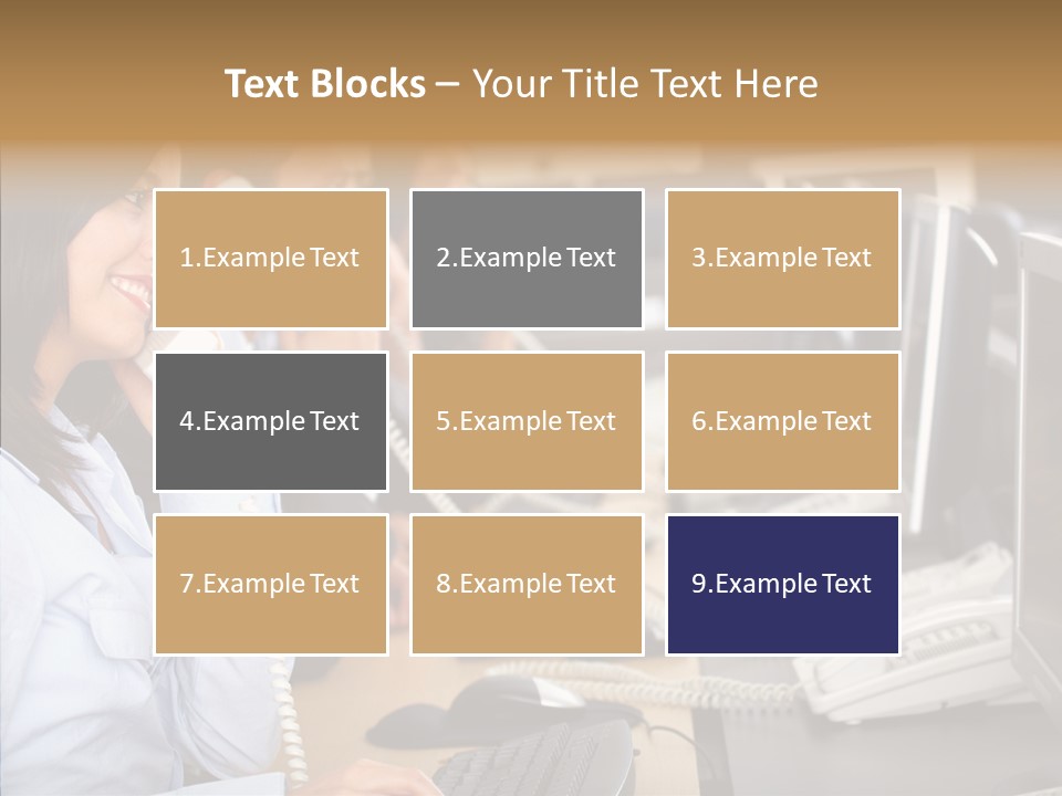Web Girl Operator PowerPoint Template