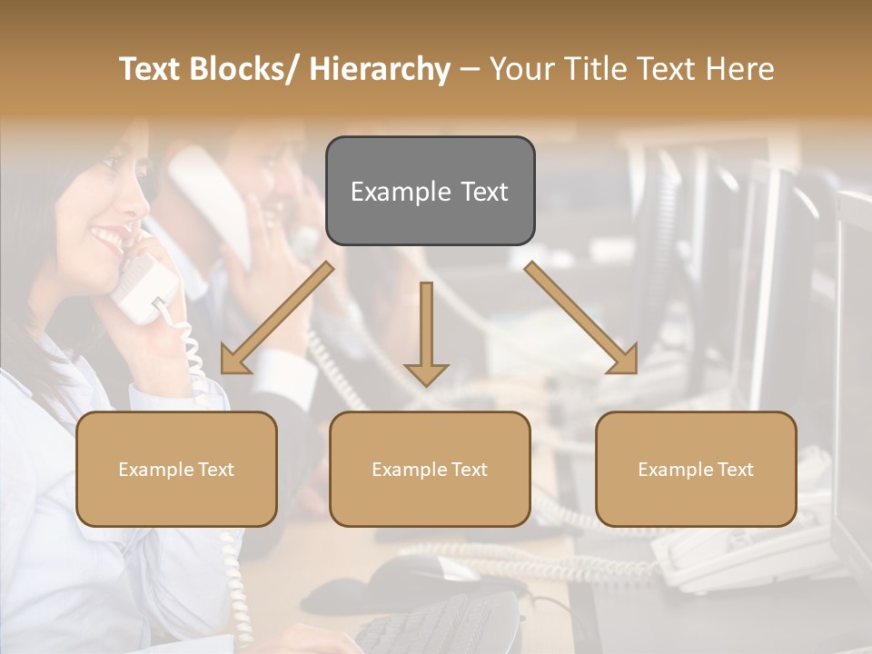 Web Girl Operator PowerPoint Template
