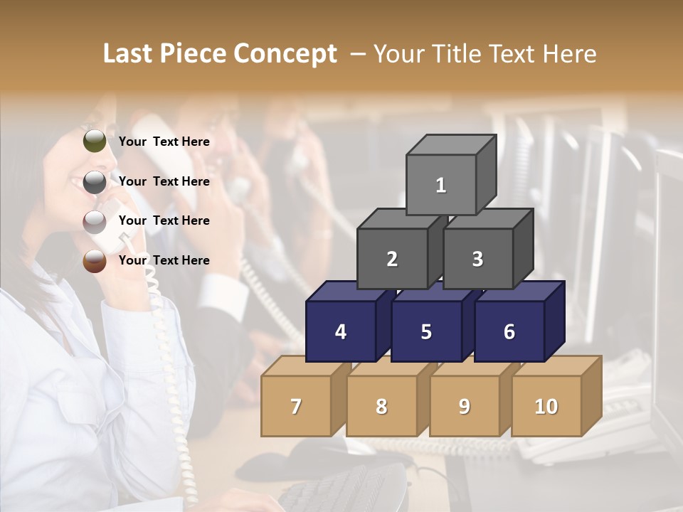 Web Girl Operator PowerPoint Template