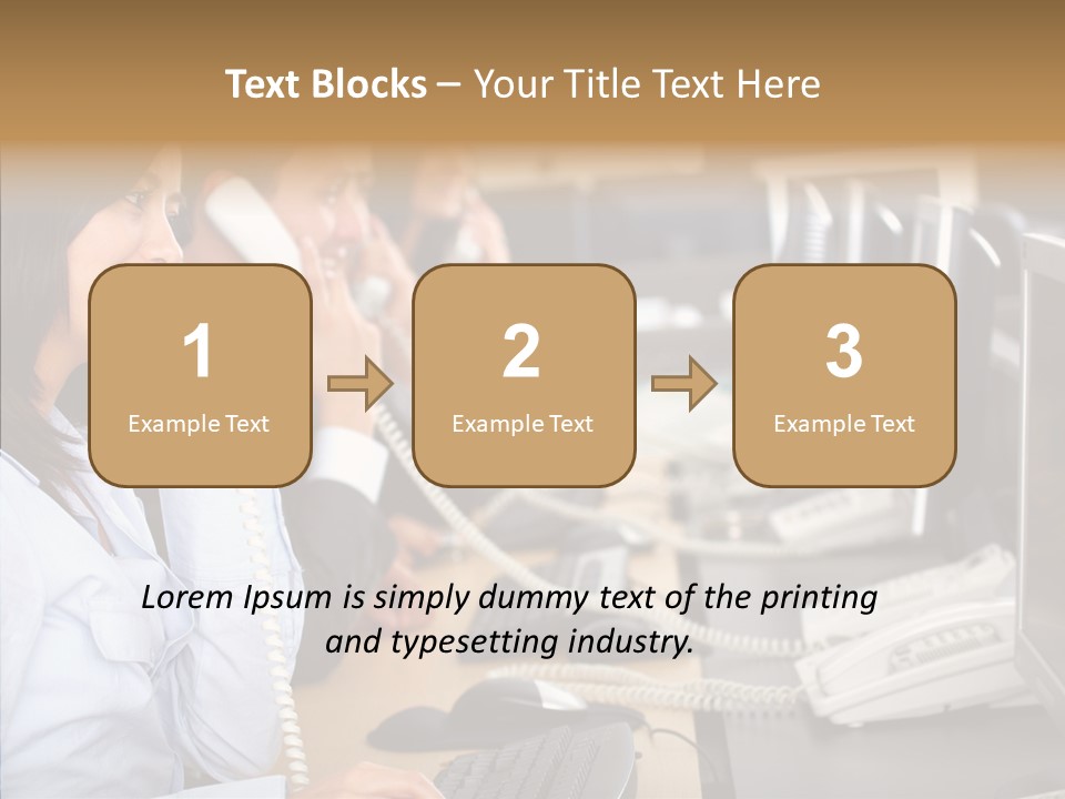 Web Girl Operator PowerPoint Template