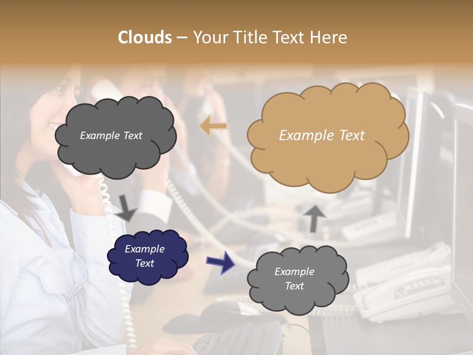 Web Girl Operator PowerPoint Template