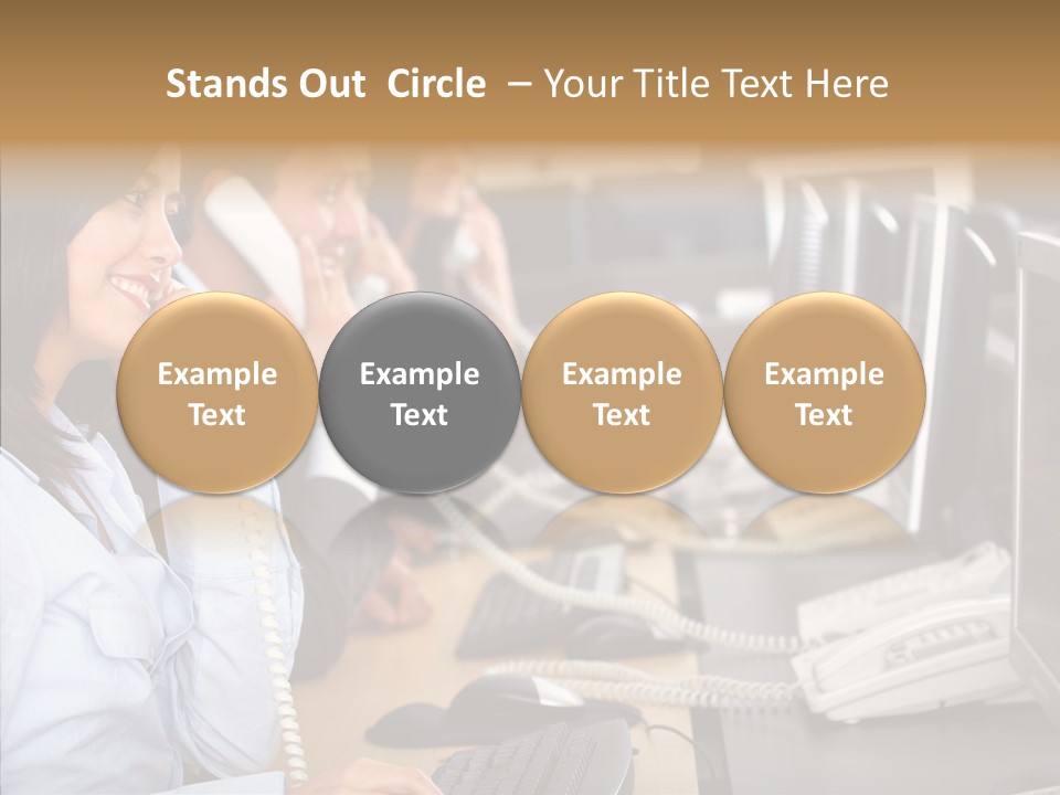 Web Girl Operator PowerPoint Template