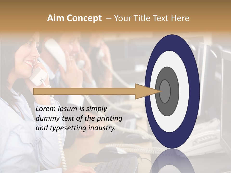 Web Girl Operator PowerPoint Template