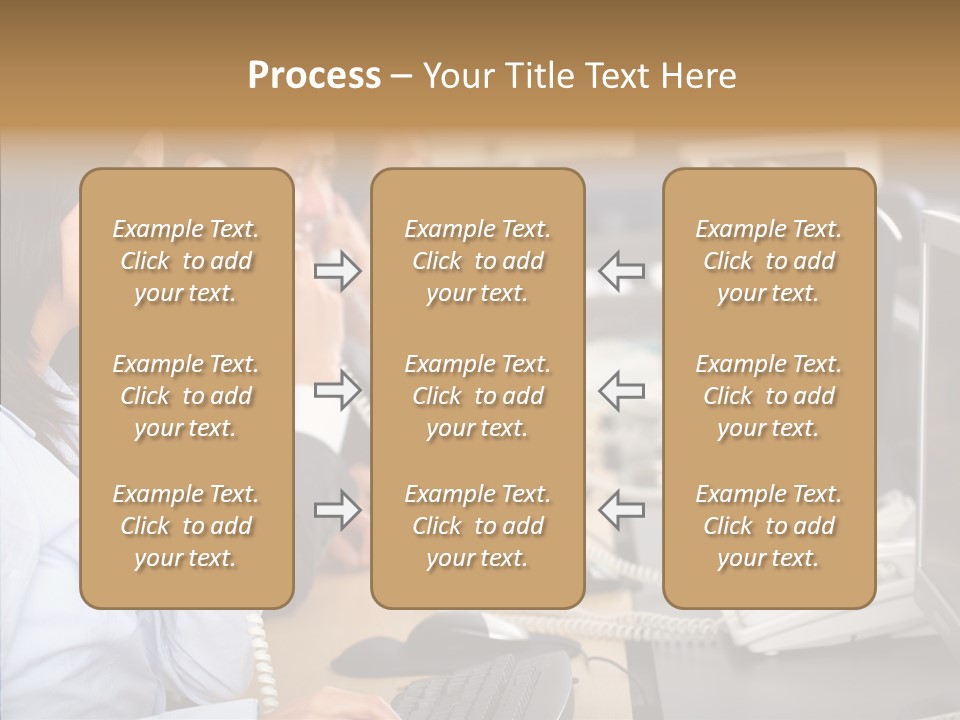 Web Girl Operator PowerPoint Template