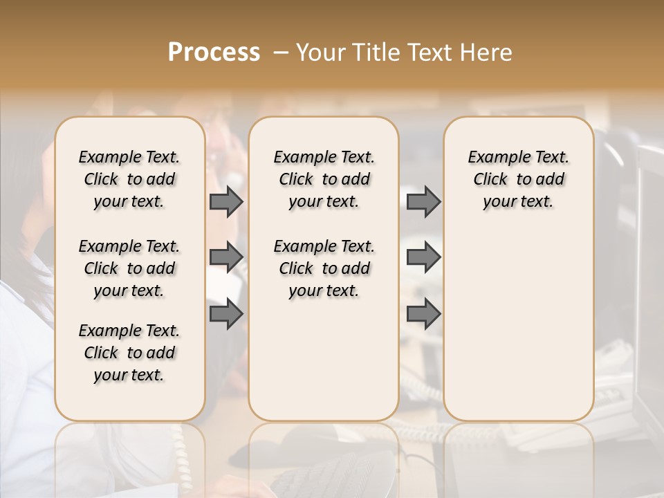 Web Girl Operator PowerPoint Template
