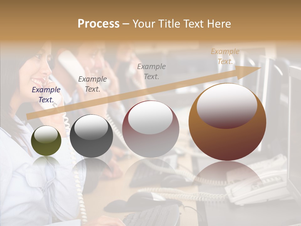 Web Girl Operator PowerPoint Template