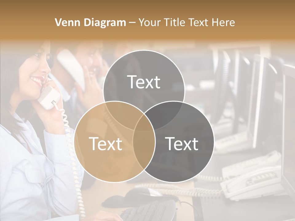 Web Girl Operator PowerPoint Template