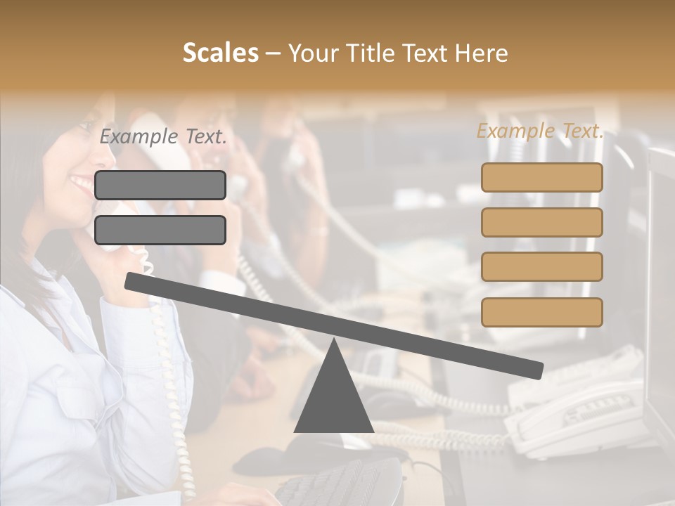 Web Girl Operator PowerPoint Template