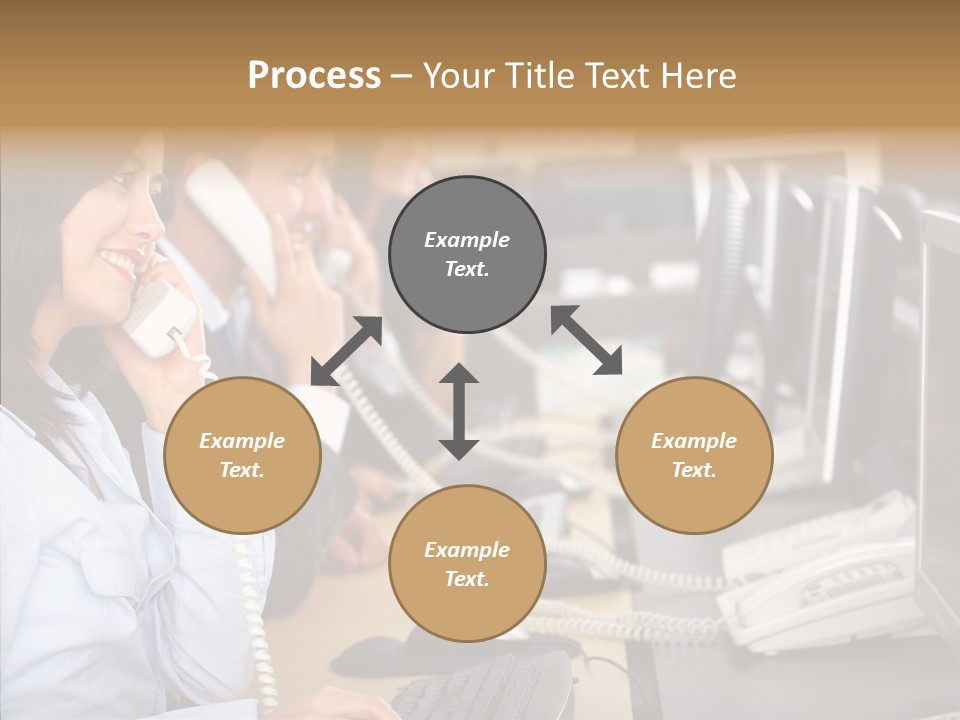 Web Girl Operator PowerPoint Template