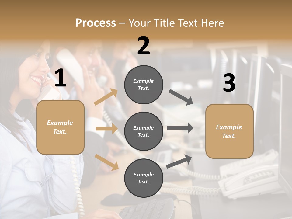 Web Girl Operator PowerPoint Template