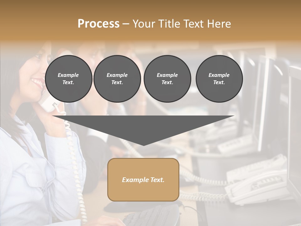 Web Girl Operator PowerPoint Template