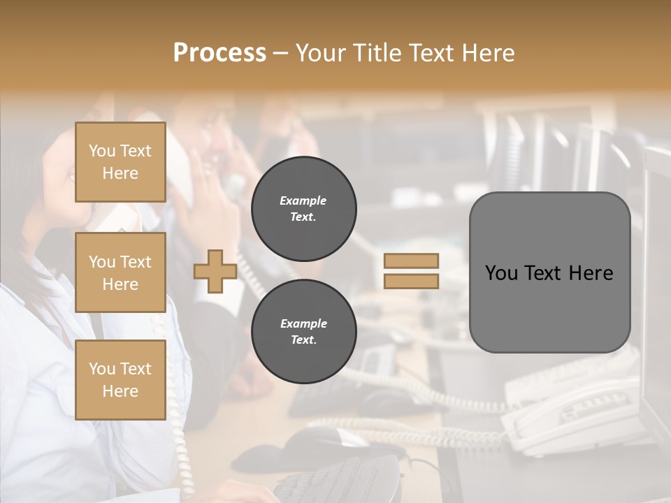 Web Girl Operator PowerPoint Template