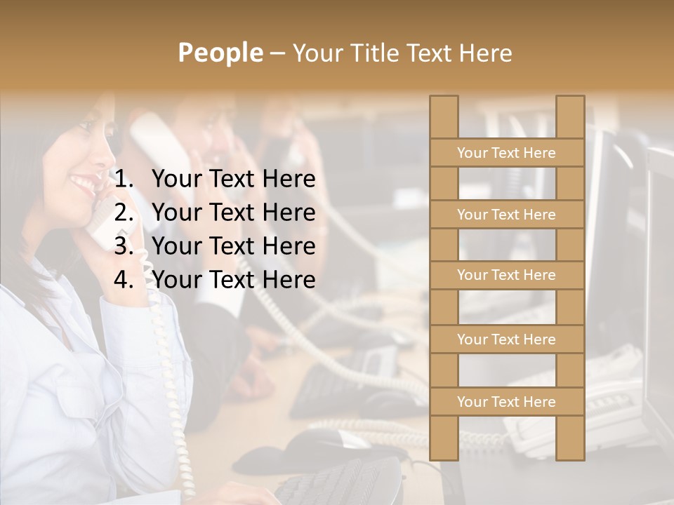 Web Girl Operator PowerPoint Template