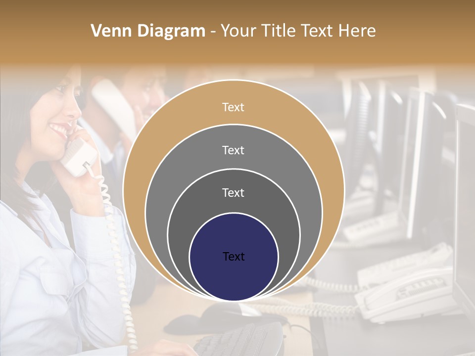Web Girl Operator PowerPoint Template