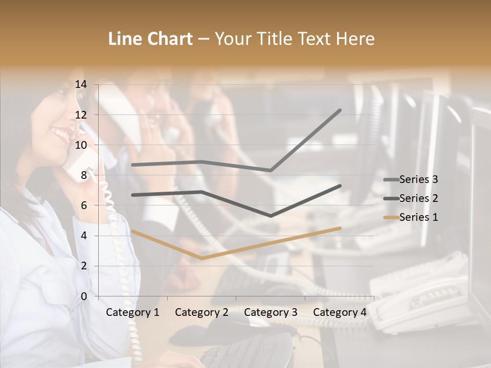 Web Girl Operator PowerPoint Template