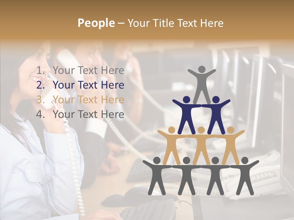 Web Girl Operator PowerPoint Template