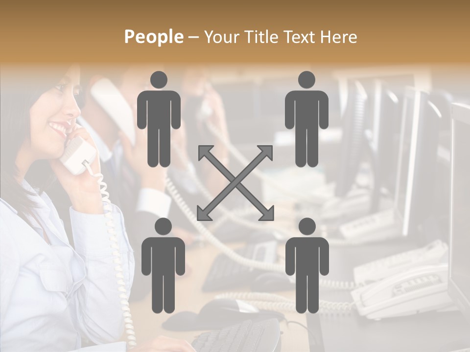 Web Girl Operator PowerPoint Template