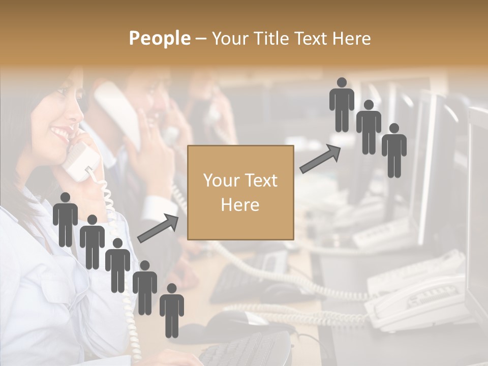 Web Girl Operator PowerPoint Template