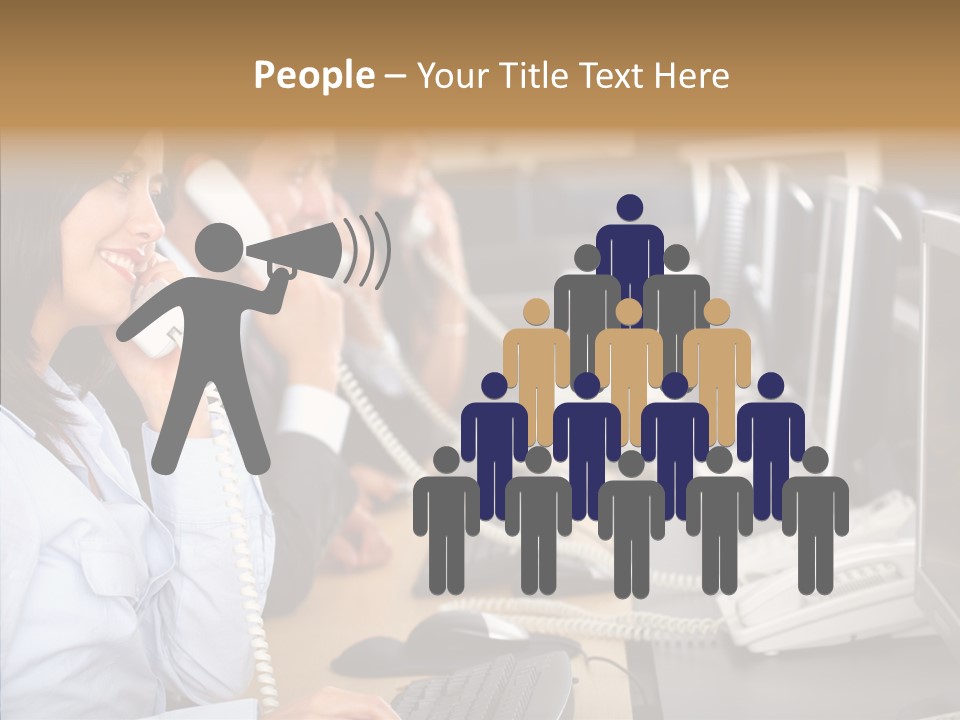 Web Girl Operator PowerPoint Template